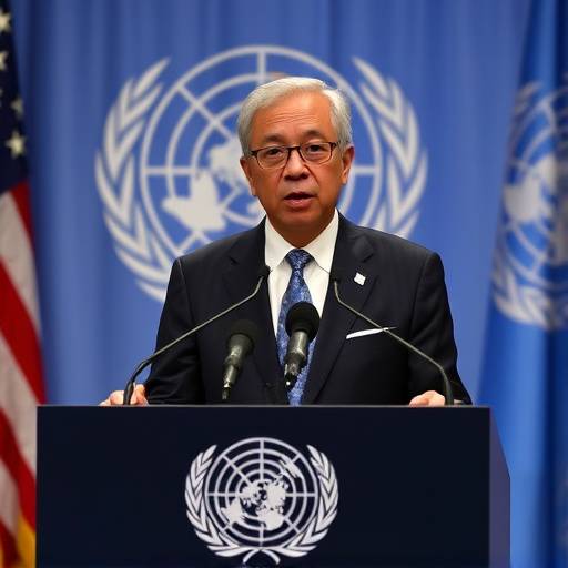 Il Segretario Generale delle Nazioni Unite durante una conferenza stampa a New York.