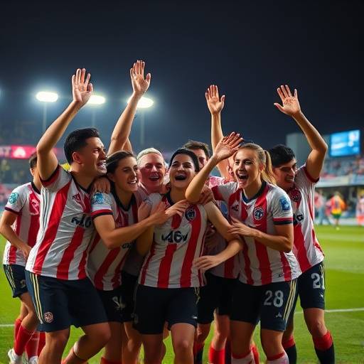 La squadra di calcio locale festeggia la vittoria del torneo cittadino