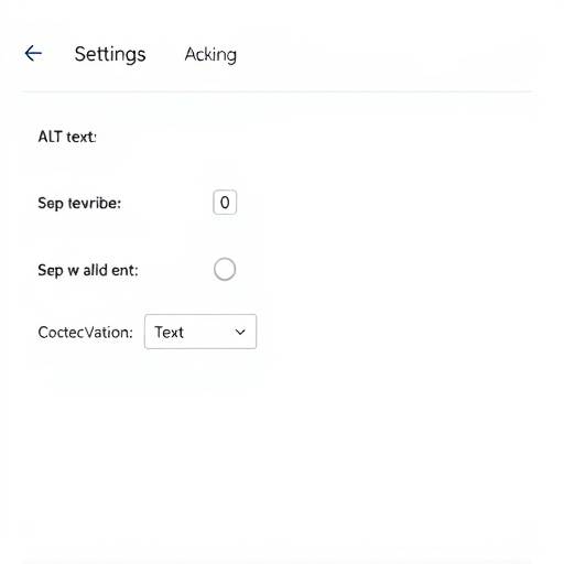 Schermata che mostra l'impostazione del testo alternativo in un editor di immagini.