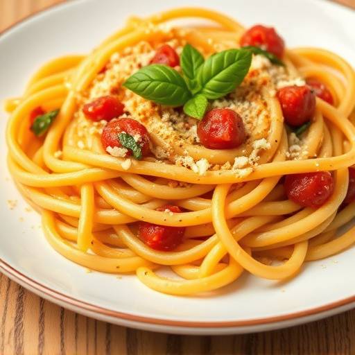 Un piatto di pasta tradizionale italiana.